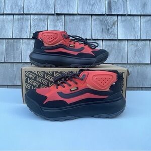 Vans MTE Cross Path Mid Black/Orange Sneakers Hiking Trail Women's size 8 NEW